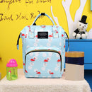 Bird Printing Mummy Maternity Nappy Backpacks Women Baby Care Bag (Blue) A