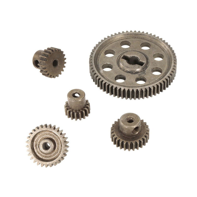 10 Pieces Steel Spur Differential Main Gear Set RC Motor Pinion for HSP HPI