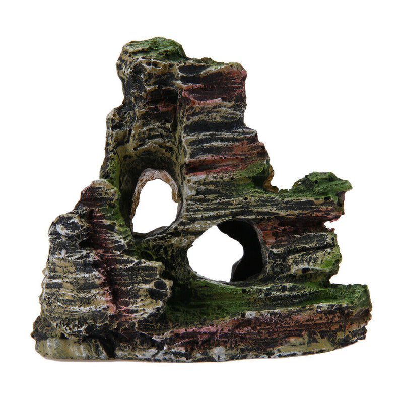 Mountain View Aquarium Rockery Hiding Cave Tree Fish Tank Ornament Decor