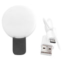 Mini Q Selfie Ring Light Flash LED USB Clip Mobile Phone Fill Lamp (Black) A