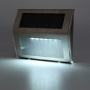4pcs Stainless Steel 6LED Solar Stair Light Outdoor Garden Path Street Lamp