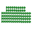 80x Green Pipe Clamps for 11mm/0.43inch Stakes Greenhouse Film Garden Hoop Clip
