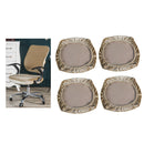 4Pieces Stretch Velvet Chair Covers Dining Chair Seating Cushion Decor Khaki