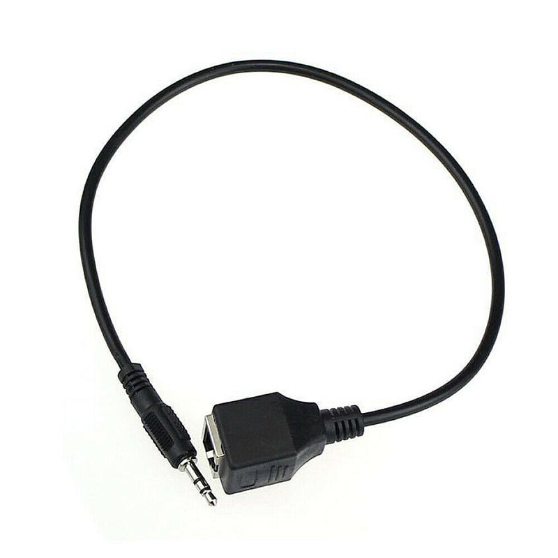 3.5mm Audio Male to RJ45 Socket Ethernet Adapter Short Cable CAT5 CAT6 Extender