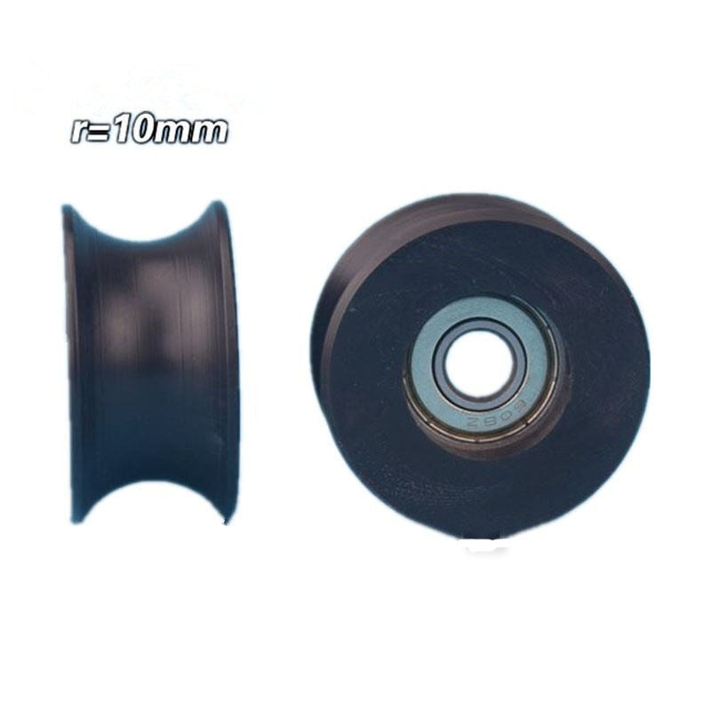 4Pcs 0840UU 8mm Groove Guide Pulley Sealed Rail Ball Bearing 8x40x20.7mm B Ew