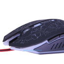 Black USB Wired 6 Keys Dynamic 1600 DPI LED Light Up Backlight Gaming Mouse Mice