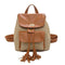 Leather Woven Backpacks Women Tassel Flap Schoolbags Knapsack (Light Brown) A