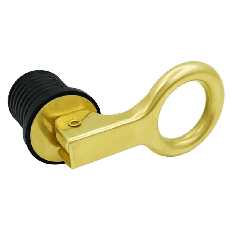 1" Rubber & Brass Snap Flip Style Hull Livewell Drain Plug Fishing Boat Part