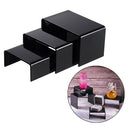 1 Set Black Acrylic Display Risers, Jewelry Display Riser Shelf Showcase