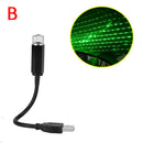 1pc Car USB LED Roof Star Night Interior Light Atmosphere Galaxy Lamp Projector