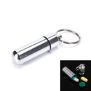 Medicine Bottle Keychain Container Waterproof Holder Aluminum Drug Box Case  Z