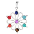 7 Chakras Sun Flower Religious Pendant Balance the Bodies Energy Centers