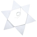 12 Flags 3.2m White Cotton Party Wedding Pennant Bunting Banner Decor