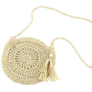 Handmade Women Summer Straw Beach Bag Tote Shoulder Basket Shopping Handbag