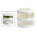 Plastic Food Cover Clear Kitchen Dish Dustpoof Cover Kitchen Tool 2 Tiers