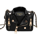 New Brand Design Chain Motorcycle Bags Women Clothing Shoulder Rivet Jacket
