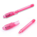 2 in 1 Luminous Light Invisible Ink Pen UV Kids Drawing Magic Pens (Pink)