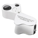 LED Double Multiple 30X 60X Jewelers Eye Loupe Lens Magnifier Magnifying Glass