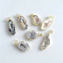 1pc Natural Druzy Rock Crystal Pendant Necklace Quartz Agate Geode Stone Gems