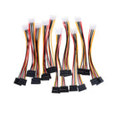 10pcs 4 pin ide male to dual sata y splitter female hdd power adapterVGUSTEUS