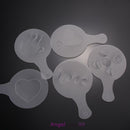 16 Coffee Machine Barista Stencils Template Strew Flowers Pad Duster Spray