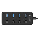 1X(Orico W9Ph4-U3-V1 Bus Powered 4 Port Usb 3.0 Hub With Individual Power S