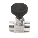 3/8" 915PSI Needle Valve Female Thread 304 Stainless Steel Flow Control Shut Off