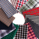 13pcs Mixed Linen Cotton Fabric Plaid Material Bundle Scraps For Quilting