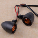 2X Motorcycle Bullet Amber Rear Brake Blinker Lamps Turn Signal Light Universal