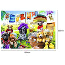 5D DIY Full Drill Diamond Painting Playing Pets Dog Cross Stitch Embroidery