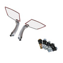 1 Pair Universal Rearview Mirror Diamond Design Rear