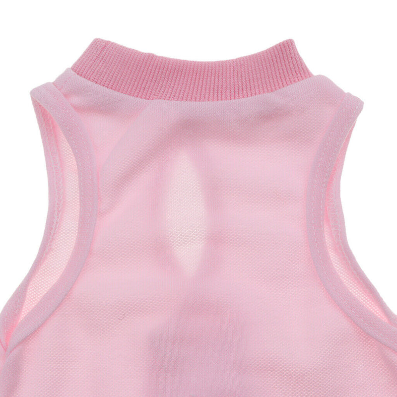 2PCS Pet Apparel  Suit for Cats Sterilization Care Weaning Pink M L