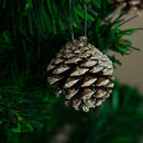 Small Cone 6PCS Dyed Cone Pendant Tree White Christmas Decor Pine 5CM Natural