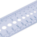 Plastic Knitting Knit Needle Size Gauge Ruler Measure Tools Sewing Tool Rul F3I4