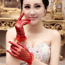 2 Pairs Short Wedding Gloves Bride Beaded Lace Formal Evening Party Pro ABX