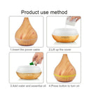 400Ml Aroma Air Diffuser Wood Ultrasonic Air Humidifier Essential Oil Aroma