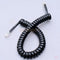 2x 2M RJ11 Male Telephone Extension Cable Coil Handset Cord Phone Line Black