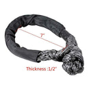 12.7mm Soft shackle sleeve Fiber synthetic Winch recovery rope 38000LBS