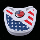 Semicircle Golf Mallet Putter Cover Protector with USA Flag Design