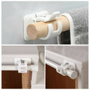 Set of 8 Plastic Curtain Rod Bracket Drapery Holders Wall Bracket Rod Hooks