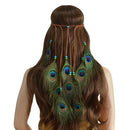 Peacock Boho Headband Feather Headpiece Peacock Costume Ethnic Wedding Women