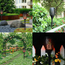 5W Solar Powered 96 LED Fire Flickering Landscape Lamp Garden Path Blaze Light