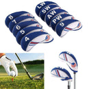 10Pcs Golf Head Cover Club Iron HeadCovers Protect Neoprene Deco set