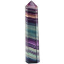 Natural Fluorite Crystal Colorful Striped Fluorite Quartz Crystal Stone Poi