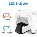 LED Controller Dual Charger Station for Sony PS5 Fast Power Cradle (Black) A