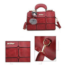 Bag Women Suture Bag Boston Inclined Shoulder Handbags Leather Bag