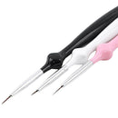 3 Pcs Nail Liner Brush Set 7Mm 9Mm 11Mm Gourd Handle Drawing Painting UV Ge W4V1