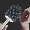 Soft Bristle Toilet Brush Holder Included Set WC Cleaning Bathroom