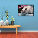 5D Diamond Painting DIY Quiet Cat Full Round Drill Kit Ornaments (HY040)