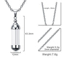 4x Glass Openable Container Tube Urn Keepsake Cremation Pendant Necklace